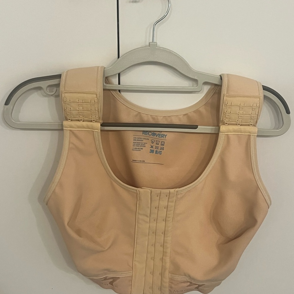 (2) Marena Recovery Bras- 36 B/C Beige